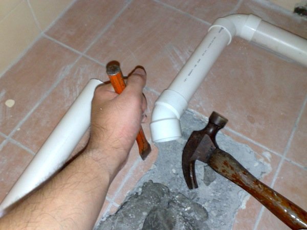 connecting drain pipes