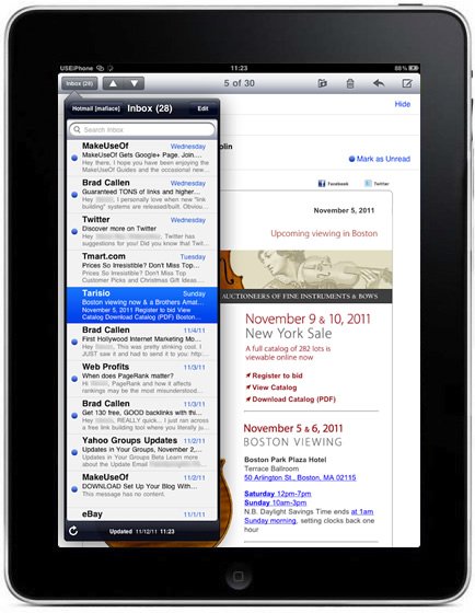 ipad emailing