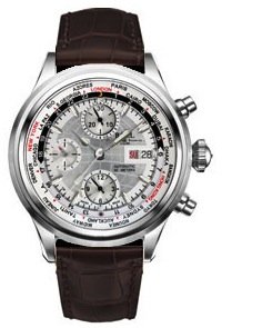 Ball Trainmaster Worldtime Chronograph silver dial