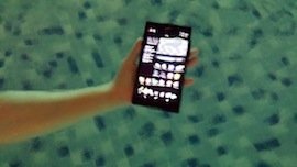 Sony Xperia in the water