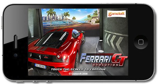 car racing game on iOS