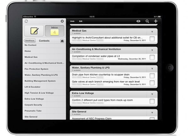 OmniFocus for iPad