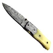 Custom Damascus Blade Folding Knife