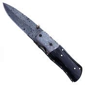 Custom Damascus Blade Folding Knife 2