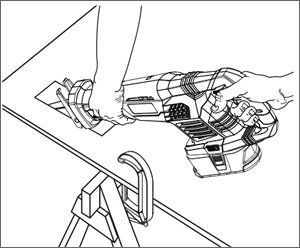 reciprocating saw plunge cutting