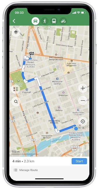 map navigation iPhone