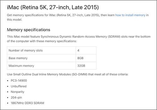 upgrade ram on imac