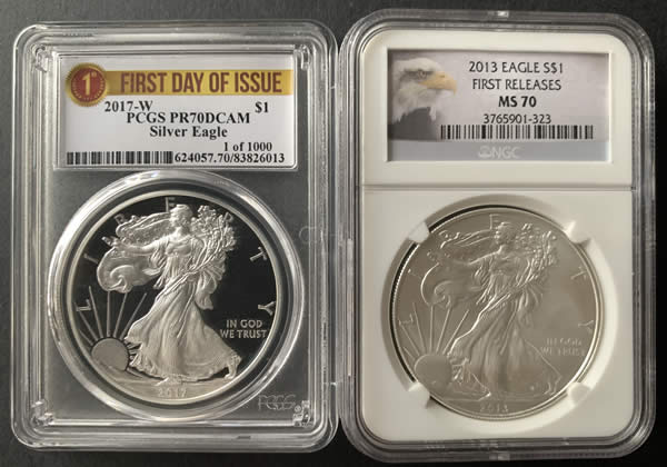 american silver eagle PCGS vs NGC