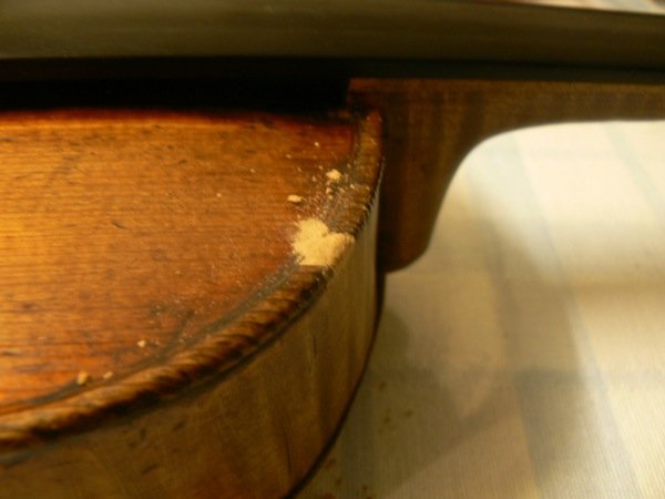 Fixing a Violin Top Edge Chip