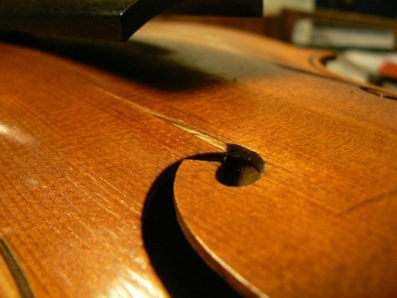 Violin Top Crack Repair