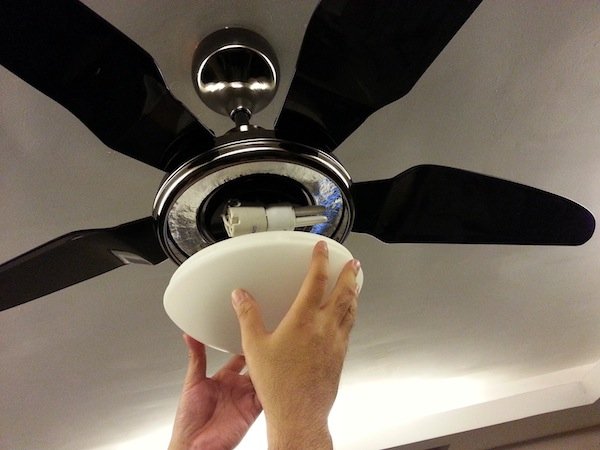 install ceiling fan with light