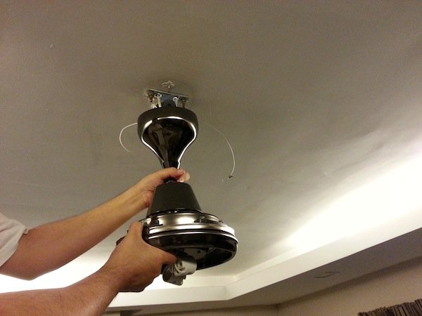 install ceiling fan with light